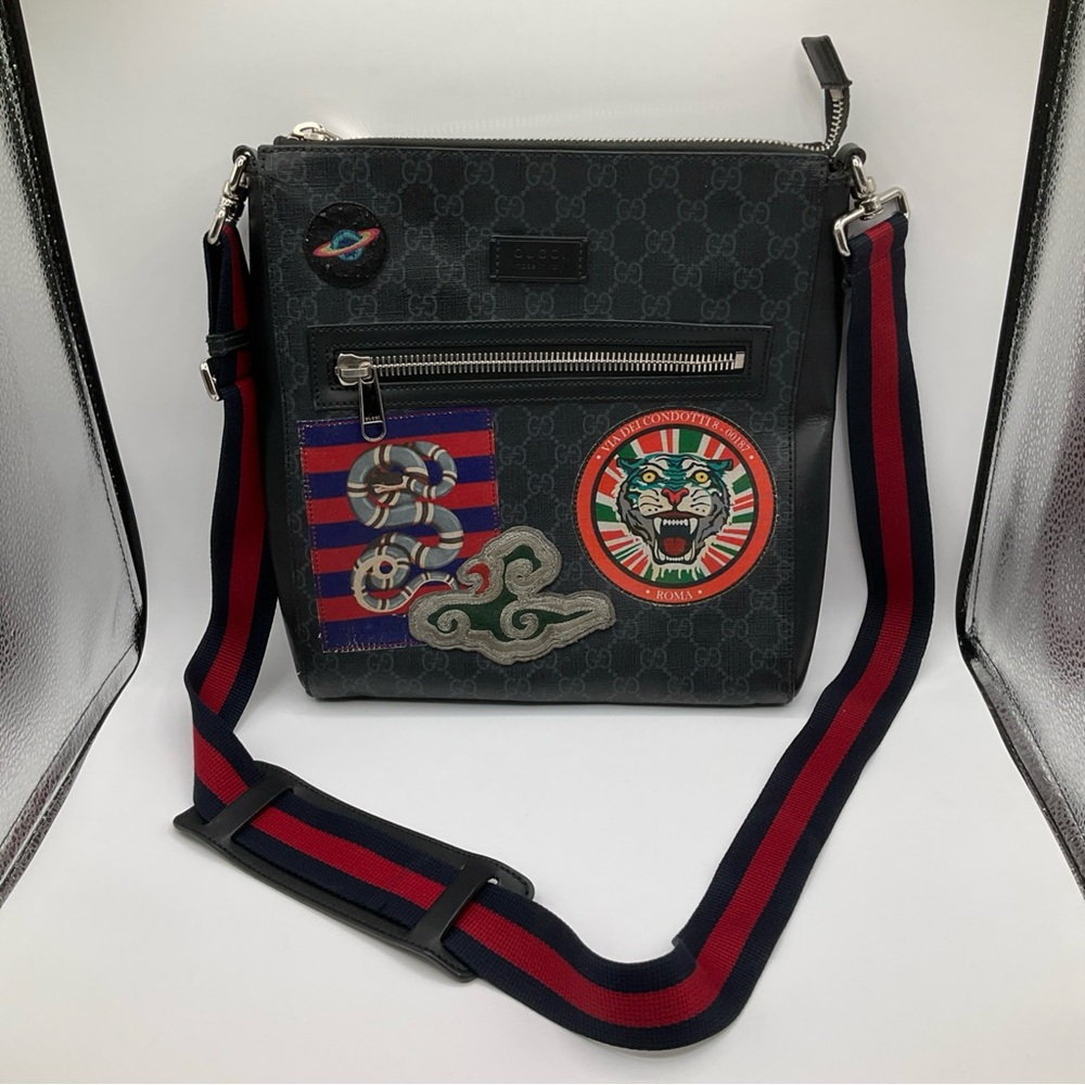 Gucci GG Night Supreme Courrier Flat Messenger Bag - Picture 3 of 15